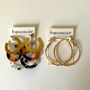 New Francesca’s Hoop Earrings